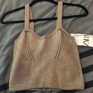 Zara knit crop top size medium